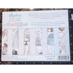 Mintay Papers Wedding Book 6" X 8" Paper Pad For Fussy Cutting & Crafting